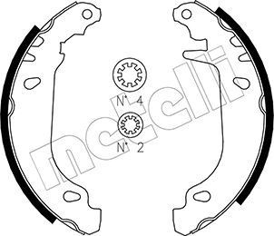 METELLI Brake Shoe Set 53-0345 53-0345 METELLI brake shoes JAGUAR XK