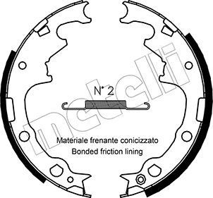METELLI Brake Shoe Set 53-0349 53-0349 METELLI FORD USA drum brake shoe support pads