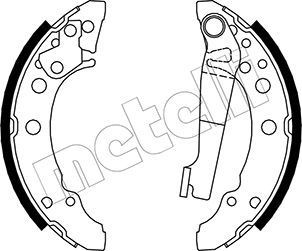 Brake Shoe Set METELLI 53-0465 METELLI 53-0465 2015 VW GOLF brake shoes replacement