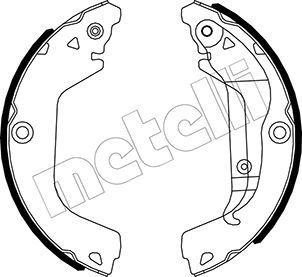 METELLI Σετ σιαγόνων φρένων 53-0484 53-0484 METELLI Παπουτσια φρενων Chevrolet φθηνά