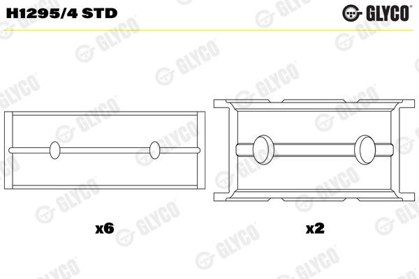 Chumaceira da cambota GLYCO H1295/4 STD GLYCO H1295/4 STD: Chumaceira da cambota Opel CORSA 2002