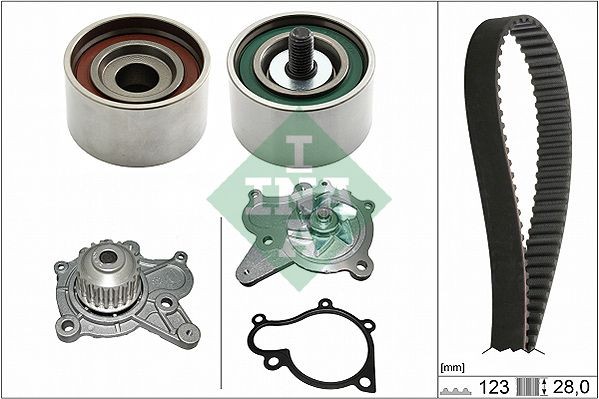 Σετ ιμάντα χρονισμού με αντλία νερού INA 530 0502 31 INA 530 0502 31 Σετ οδοντωτού ιμάντα Kia CARENS 2003