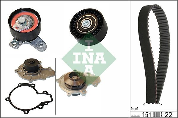 INA Kit cinghia distribuzione, pompa acqua 530 0572 30 INA 530 0572 30 Kit cinghia distribuzione, pompa acqua VAUXHALL Antara (L07) 2.2 CDTi 4x4 163 CV 2011