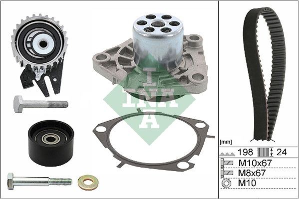 INA Kit de distribution + pompe à eau 530 0626 30 Alfa Romeo 147 Kit complet de courroie de distribution INA 530 0626 30