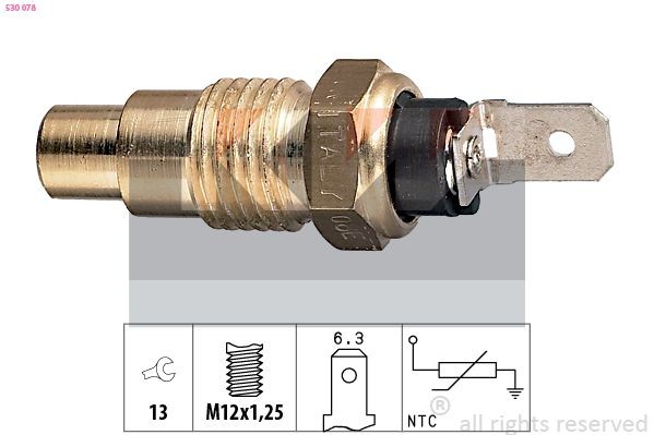 KW Sensor, motortemperatur 530 078 Temperatursensor NISSAN KW 530 078