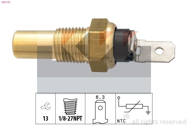 KW Tunnistin, jäähdytysnesteen lämpötila 530 115 530 115 KW Jäähdytysnesteen lämpötila anturi Ford ESCORT hinta