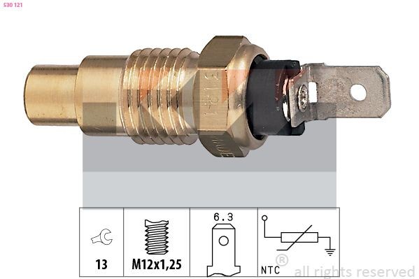 KW Sensor, motortemperatur 530 121 KW Temperatursensor NISSAN 530 121