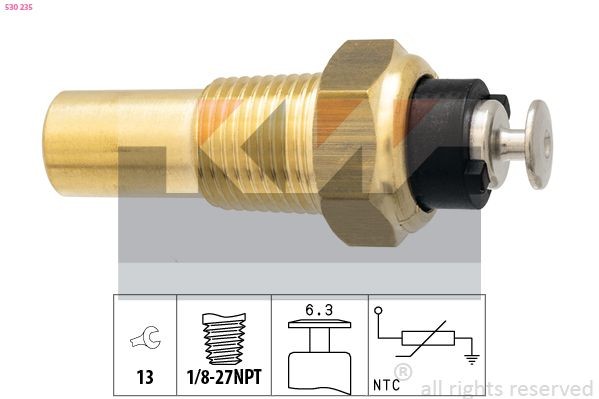 KW Sensor, coolant temperature 530 235 530 235 KW temperature sensor OPEL ASTRA