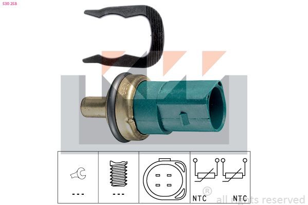 KW Sensor, motortemperatur 530 258 530 258 Temperatursensor KW SEAT IBIZA