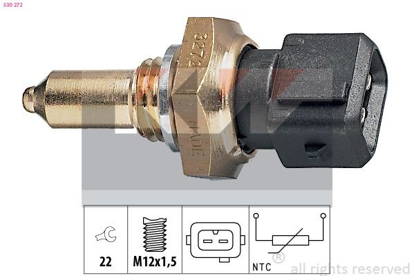 KW Olietemperatur føler 530 272 Olietemperatur føler KW 166 530 272 billig
