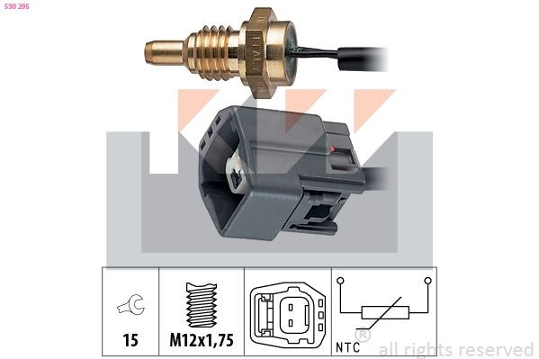 KW Devējs, Dzesēšanas šķidruma temperatūra 530 295 530 295 Dzesēšanas šķidruma temperatūras devējs VOLVO 850 KW