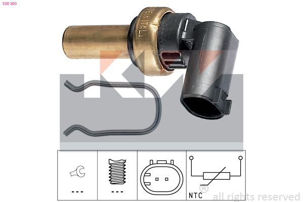 KW Sensor, motortemperatur 530 300 Kjølevæsketemperatursensor KW Mercedes-Benz SPRINTER 530 300