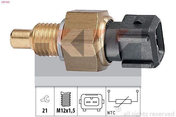 KW Sensor, motortemperatur 530 303 Kjølevæsketemperatursensor KW Volvo C70 530 303