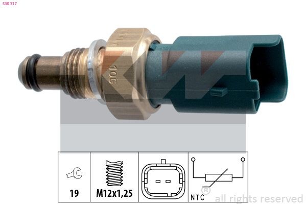 KW Sensor, kølevæsketemp. 530 317 530 317 Kølevæsketemperatur sensor FIAT CROMA KW