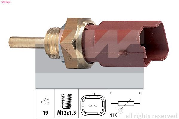 KW Devējs, Dzesēšanas šķidruma temperatūra 530 326 Dzesēšanas šķidruma temperatūras devējs KW Ford TRANSIT CONNECT 530 326