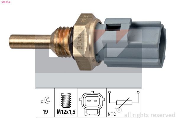 KW Sensor, temperatura do líquido de refrigeração 530 334 Sensor de temperatura SUBARU KW 530 334