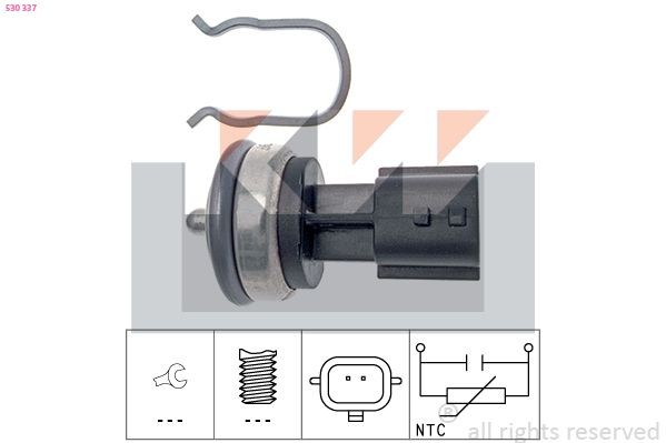 KW Sensor, motortemperatur 530 337 Kjølevæsketemperatursensor KW SPRINTER 530 337 billige