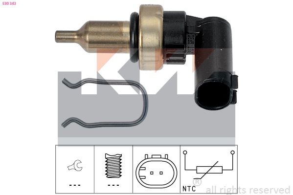 KW Sensor, temperatura do líquido de refrigeração 530 343 Sensor da temperatura do líquido de refrigeração KW RENEGADE 530 343 baratos