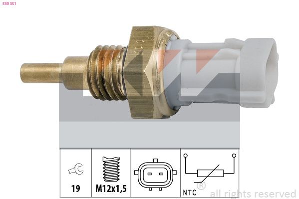 KW Snímač teploty oleja 530 351 Snímač teploty oleja KW Opel MERIVA 530 351