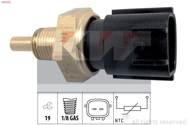 KW Öltemperatursensor 530 358 Sensor Öltemperatur KW Alfa Romeo GIULIETTA 530 358