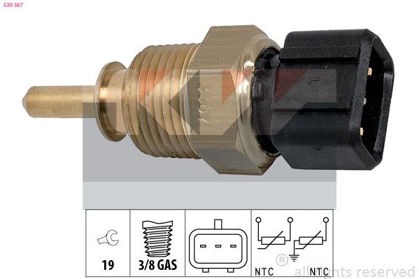 KW Sensor, coolant temperature 530 367 HYUNDAI H100 KW temperature sensor 530367