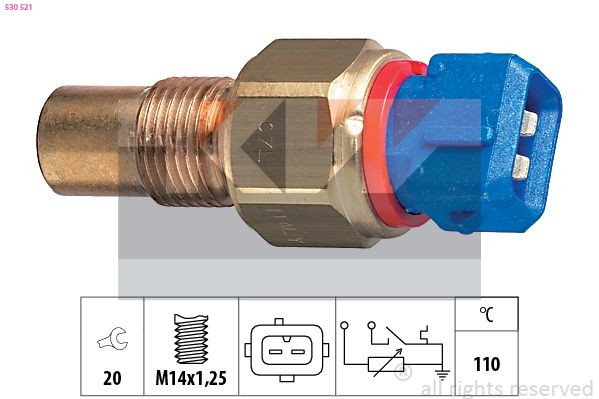 KW Kylvätsketemperatursensor 530 521 530 521 KW kylvätsketemperaturgivare CITROЁN ZX