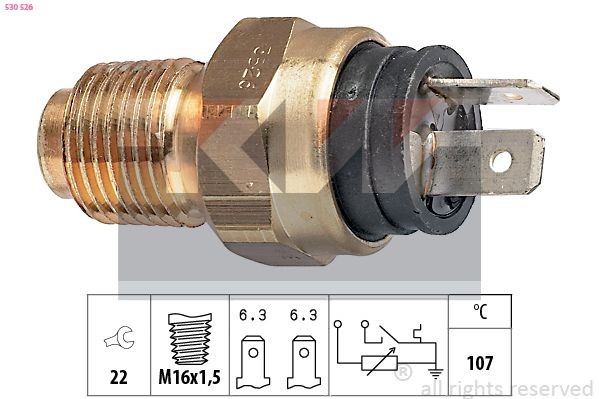 KW Tunnistin, jäähdytysnesteen lämpötila 530 526 530 526 KW Lämpötila-anturi Peugeot 205 hinta