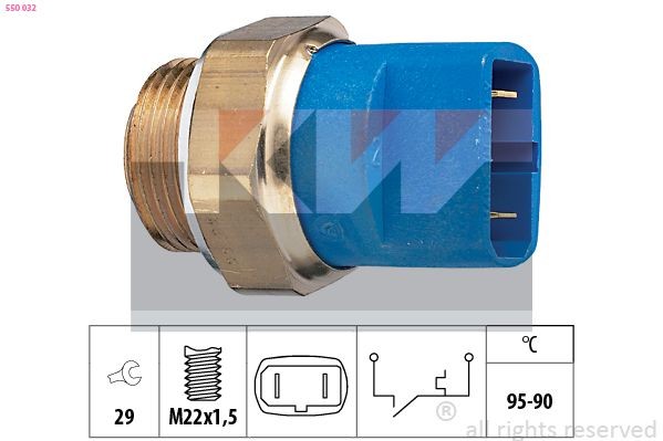 KW Kylvätsketemperatursensor 530 537 530 537 KW kylvätsketemperaturgivare Volkswagen PASSAT