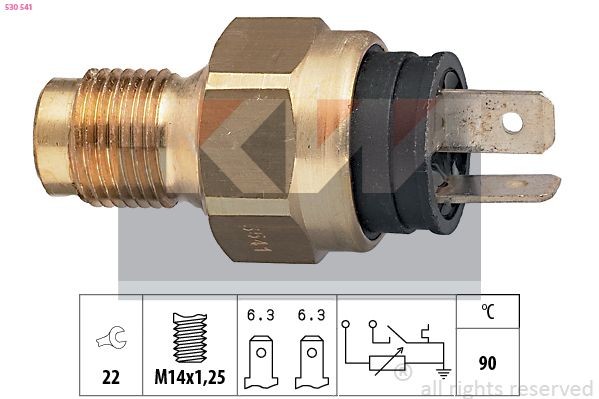 KW Sensor, kølevæsketemp. 530 541 Kølevæsketemperatur sensor KW Volvo S70 530 541