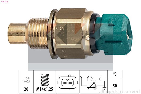 KW Sensor, kølevæsketemp. 530 554 Kølevæsketemperatur sensor KW Fiat CROMA 530 554