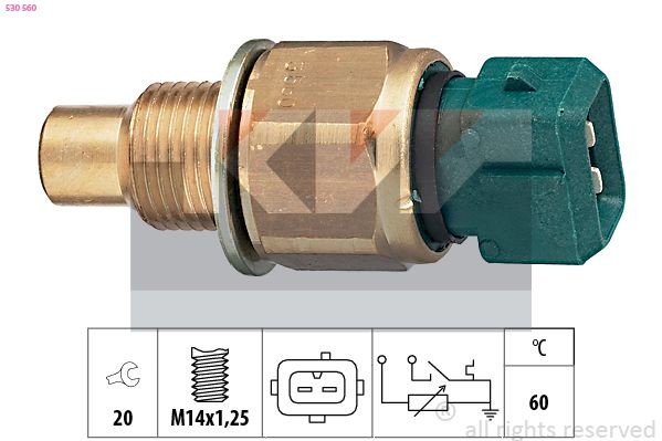 KW Kylvätsketemperatursensor 530 560 530 560 KW termokontakt kylvätskevarning Citroen ZX