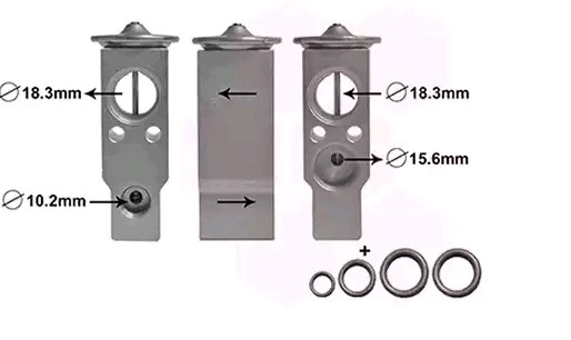 VAN WEZEL Βαλβίδα εκτόνωσης, συστ. κλιματ. 53001703 Βαλβίδα εκτόνωσης LANCIA VAN WEZEL 53001703