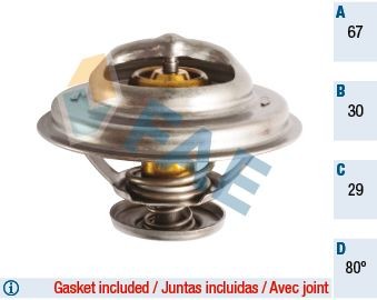 FAE Termóstato, líquido de refrigeração 5301680 Termóstato líquido de refrigeração FAE JEEP 5301680