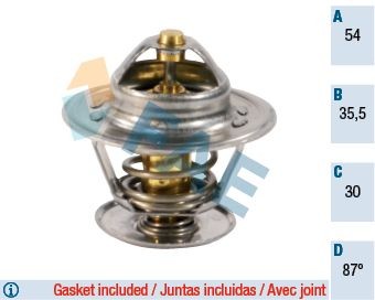 FAE Thermostaat, koelvloeistof 5303987 5303987 Thermostaat, koelvloeistof FORD FIESTA FAE