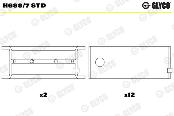GLYCO Hoofdlager H688/7 STD GLYCO H688/7 STD Krukaslagers BMW 6-serie kosten