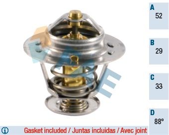 FAE Thermostaat, koelvloeistof 5304888 5304888 Koelwaterthermostaat TOYOTA C-HR FAE