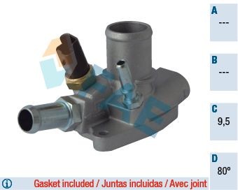 FAE Termostat, kylvätska 5314580 5314580 FAE vattentermostat ALFA ROMEO 33