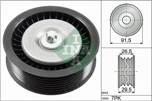 INA Styrrulle, drivrem 532 0808 10 INA 532 0808 10 Löprulle Mercedes C218 original