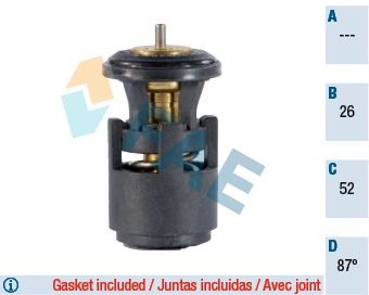 FAE Termostat, kylvätska 5320687 5320687 FAE termostat Volkswagen GOL