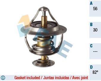 FAE Thermostaat, koelvloeistof 5322582 FAE 5322582 Koelwaterthermostaat Toyota Avensis T27 prijs