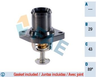 FAE Termóstato, líquido de refrigeração 5322989 5322989 Termóstato de água PEUGEOT 108 FAE