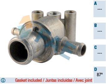 FAE Termostat, kølemiddel 5334787 FAE 5334787 Fiat Seicento 187 Motor termostat pris