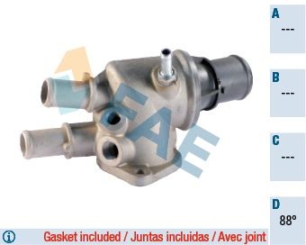 FAE Termostat, kylvätska 5339688 5339688 FAE termostathus Alfa Romeo 33