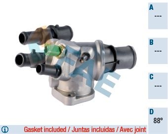 FAE Termostat, kylvätska 5341388 5341388 FAE termostat kylvätska Alfa Romeo 33