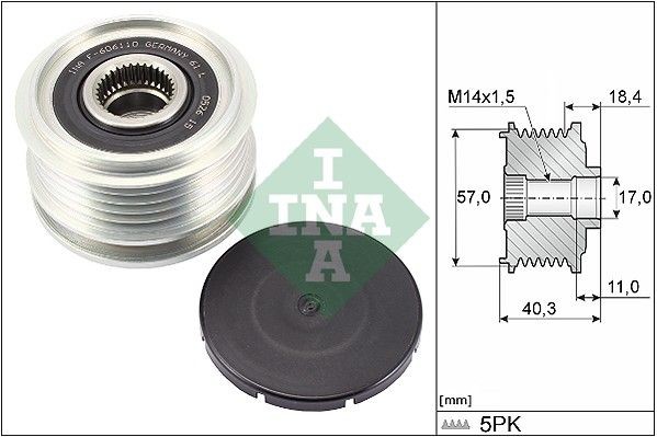 INA Alternator Freewheel Clutch 535 0295 10 535 0295 10 INA freewheel clutch alternator for HYUNDAI ATOS
