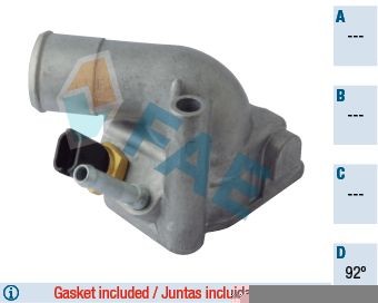 FAE Termóstato, líquido de refrigeração 5351792 Termóstato OPEL FAE 5351792