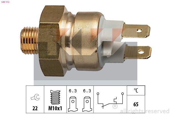 KW Termocontatto, Spia segnalazione refrigerante 540 112 540 112 Termocontatto ventola radiatore Volkswagen CORRADO KW costo