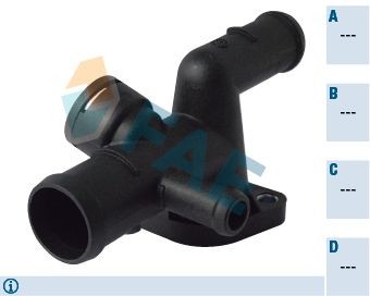 FAE Flange do líquido de refrigeração 54352 Refrigerante flange SKODA FAE 54352