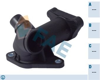 FAE Dzesēšanas šķidruma flancis 54386 54386 Dzesēšanas šķidruma flancis TOYOTA AVENSIS FAE