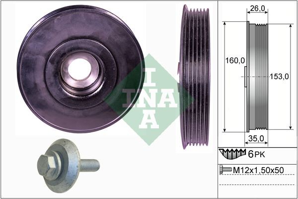 INA Kit poulie damper 544 0079 20 INA 544 0079 20 Roues dentées MAZDA 2 3/5 portes (DE, DH)
